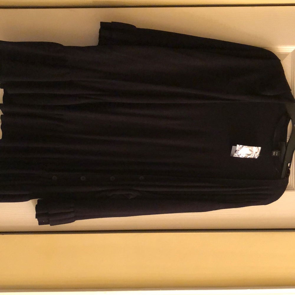 Cardigan, lane Bryant, black, mid thigh length